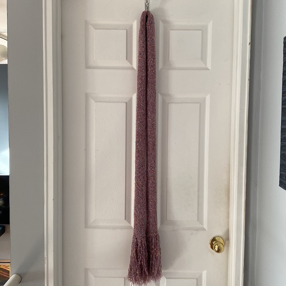 New dusty mauve tweed zip up sweater w/pleater & matching scarf-smoke free home - Picture 6 of 11